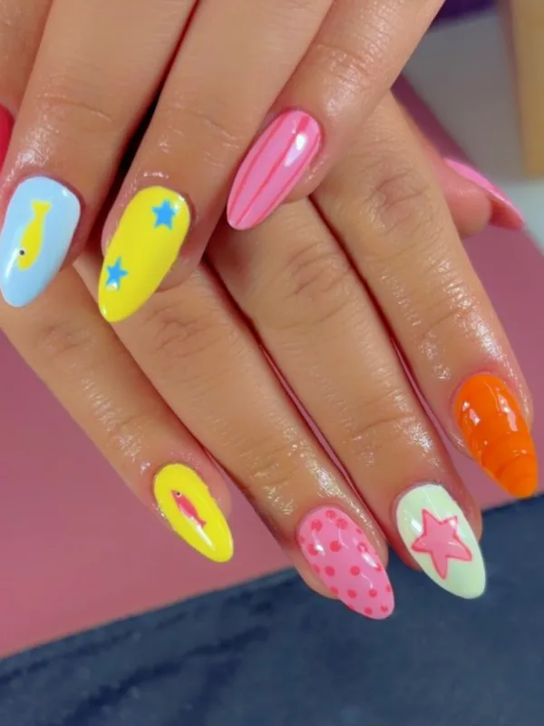 Colores pastel con estrellas